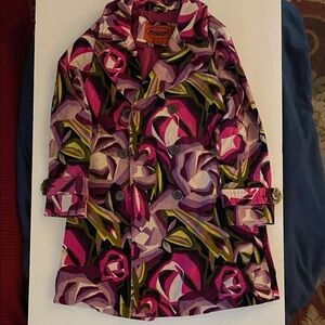 Missoni Vibrant Patterned Coat with Pink and Green
